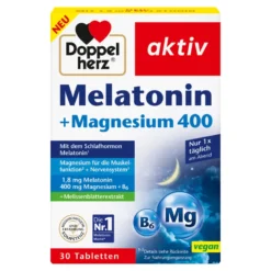 Doppelherz aktiv Melatonin + Magnesium 400 Tabletten, 30 St