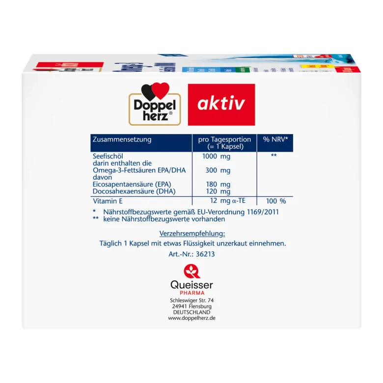 Doppelherz aktiv Omega-3 Seefischöl 1000 Kapseln, 240 St
