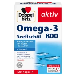 Doppelherz aktiv Omega-3 Seefischöl 800 Kapseln, 120 St