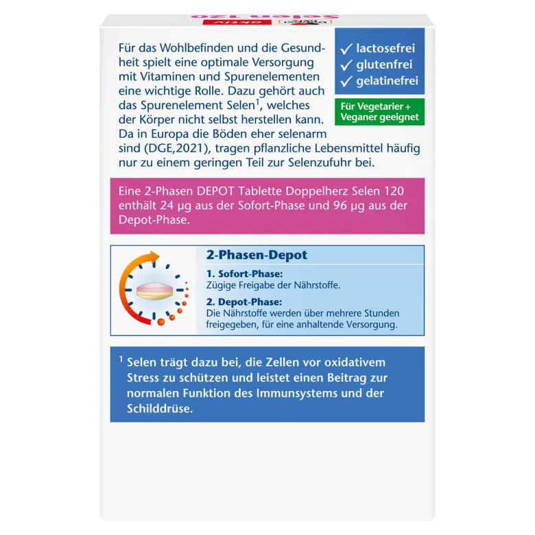 Doppelherz aktiv Selen 120 2-Phasen Depot-Tabletten, 45 St