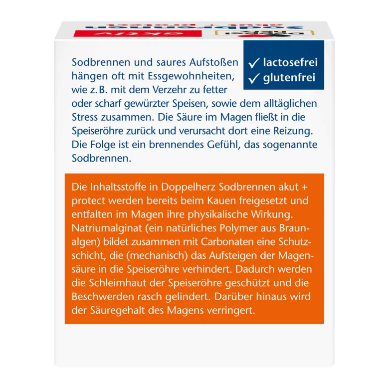 Doppelherz aktiv Sodbrennen akut+protect Kautabletten, 40 St