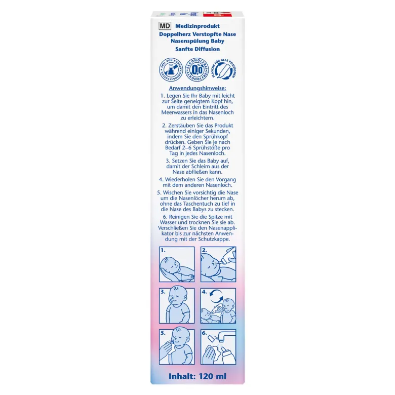 Doppelherz aktiv Verstopfte Nase Nasenspülung Baby, 120 ml