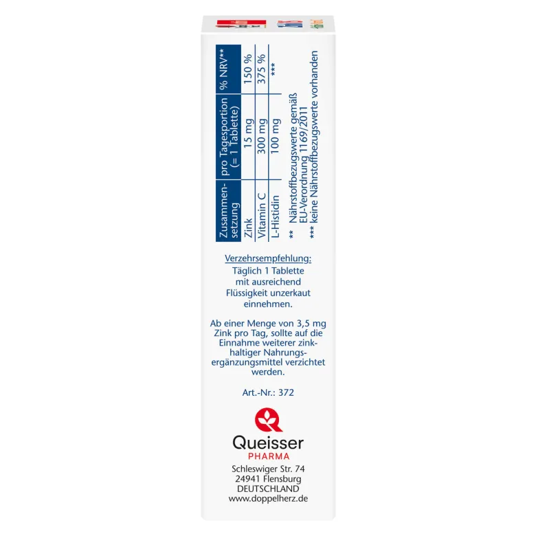 Doppelherz aktiv Zink+Histidin+Vitamin C DEPOT-Tabletten, 30 St