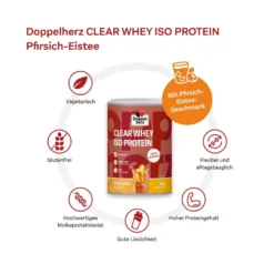 Doppelherz Clear Whey Iso Protein Pfirsich-Eistee, 300 g