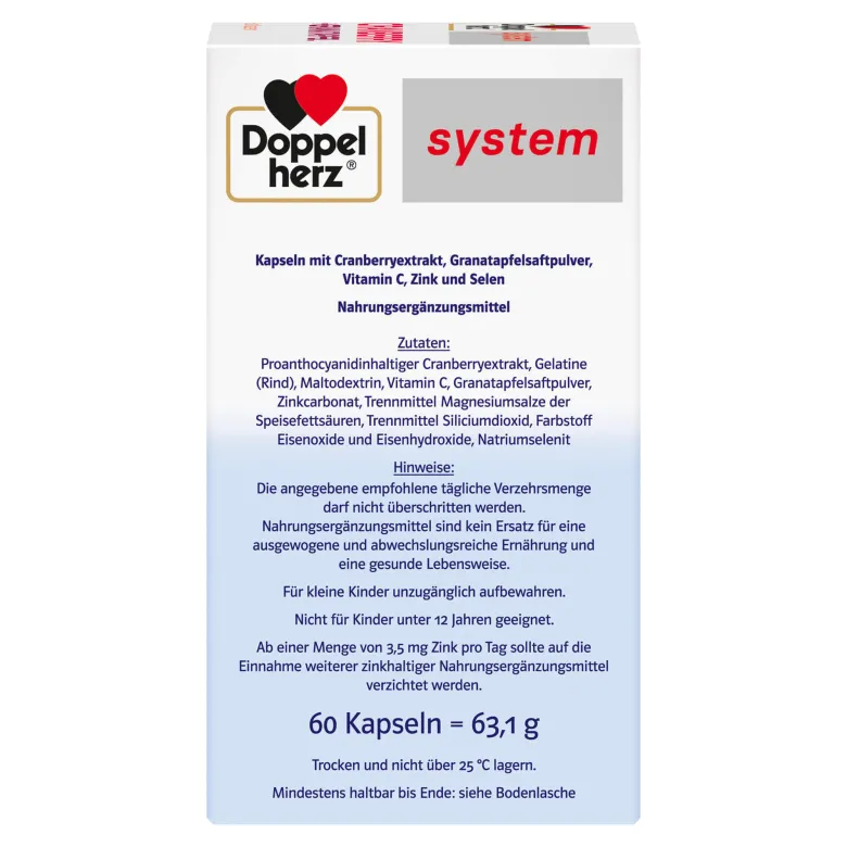 Doppelherz Cranberry + Granatapfel system, 60 St