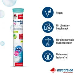 Doppelherz Magnesium 500+B12 Brausetabletten, 15 St