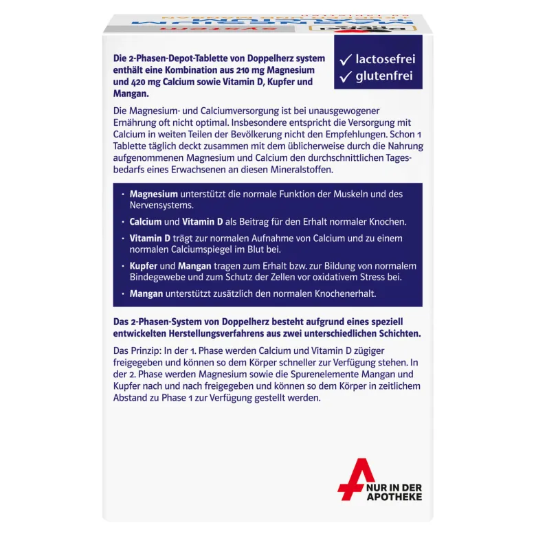 Doppelherz Magnesium + Calcium + Kupfer + Mangan system, 60 St