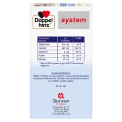 Doppelherz Magnesium + Calcium + Kupfer + Mangan system, 60 St