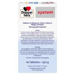 Doppelherz Magnesium + Calcium + Kupfer + Mangan system, 60 St