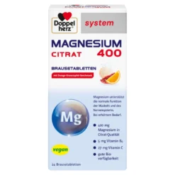 Doppelherz Magnesium 400 Citrat system Brausetabletten, 24 St