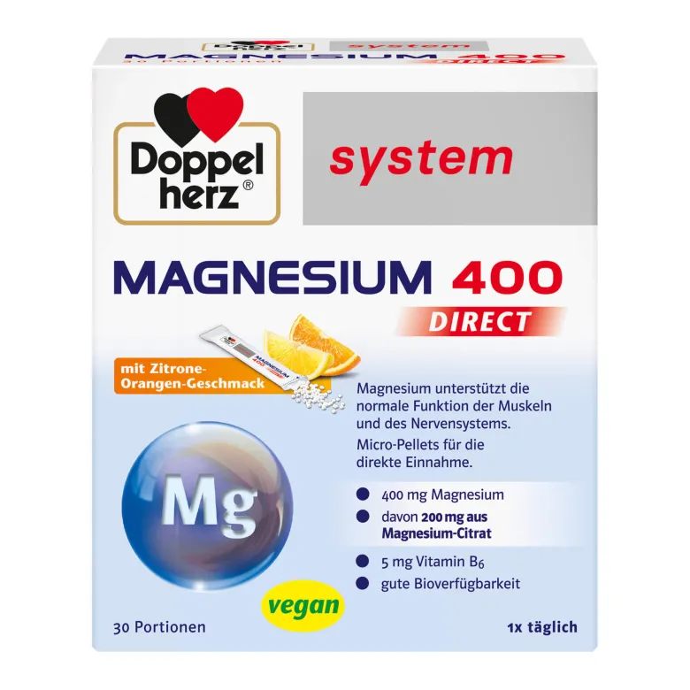 Doppelherz Magnesium 400 Direct system Pellets, 30 St