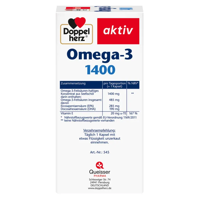 Doppelherz Omega-3 1.400 Kapseln, 120 St
