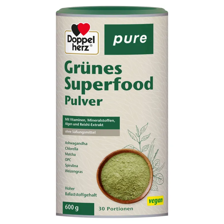 Doppelherz pure Grünes Superfood Pulver, 600 g
