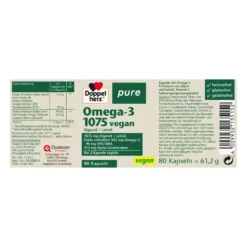 Doppelherz pure Omega-3 1075 vegan Kapseln, 80 St