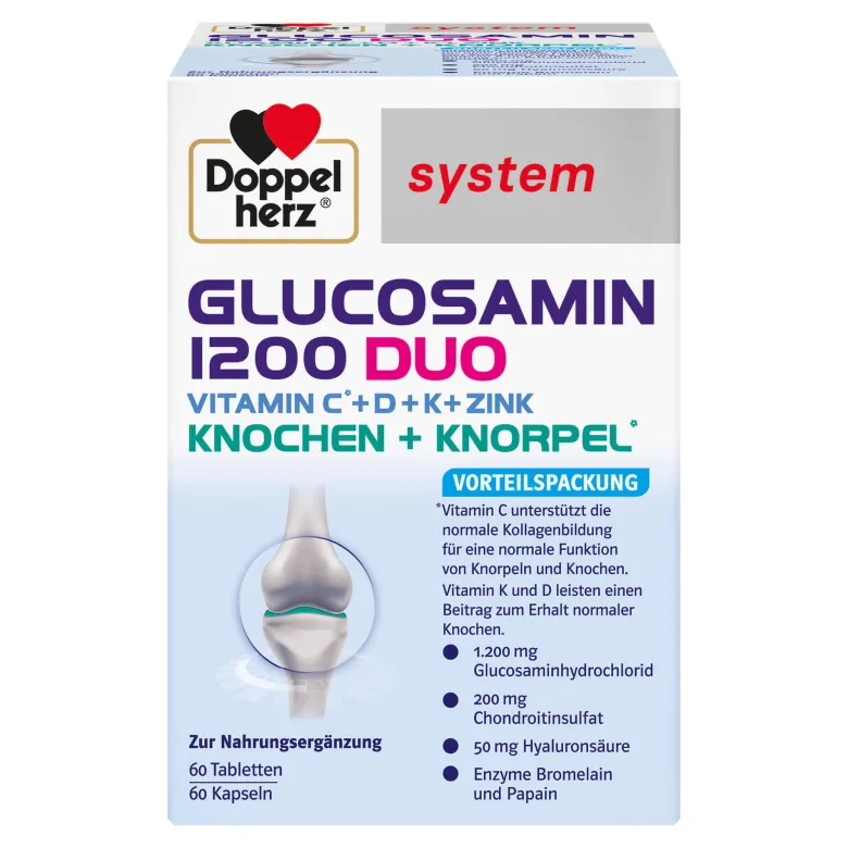 Doppelherz system Glucosamin 1200 DUO Kombipackung, 120 St