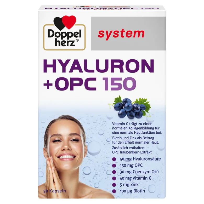 Doppelherz system Hyaluron+OPC 150 Kapseln, 30 St