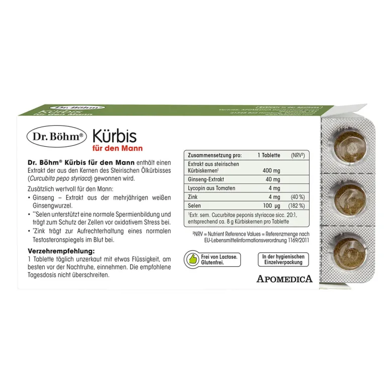 Dr. Böhm Kürbis für den Mann Tabletten, 30 St