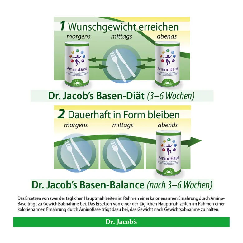 Dr. Jacob's AminoBase Diät Protein Fasten Kur vegan, 345 g
