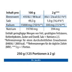 Dr. Jacob's Blutdruck-Salz mit Kalium Salzersatz, 250 g
