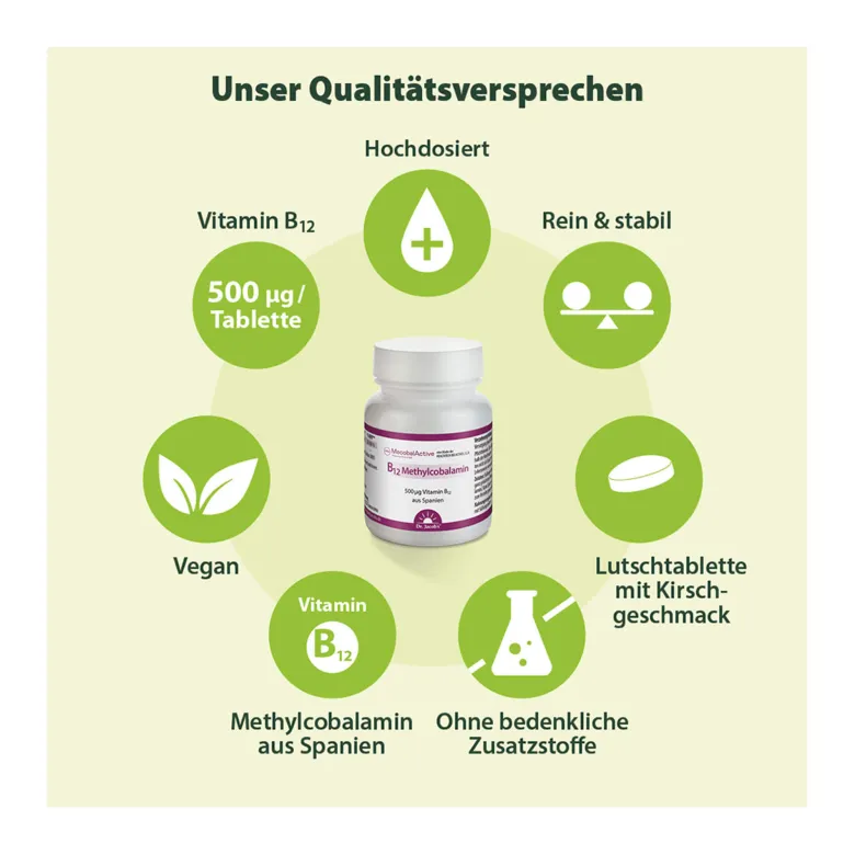 Dr. Jacob's B12 Methylcobalamin Lutschtabletten, 60 St