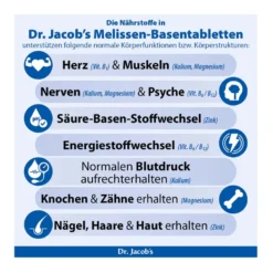 Dr. Jacob's Melissen-Basentabletten B-Vitamine Mineralstoffe, 250 St