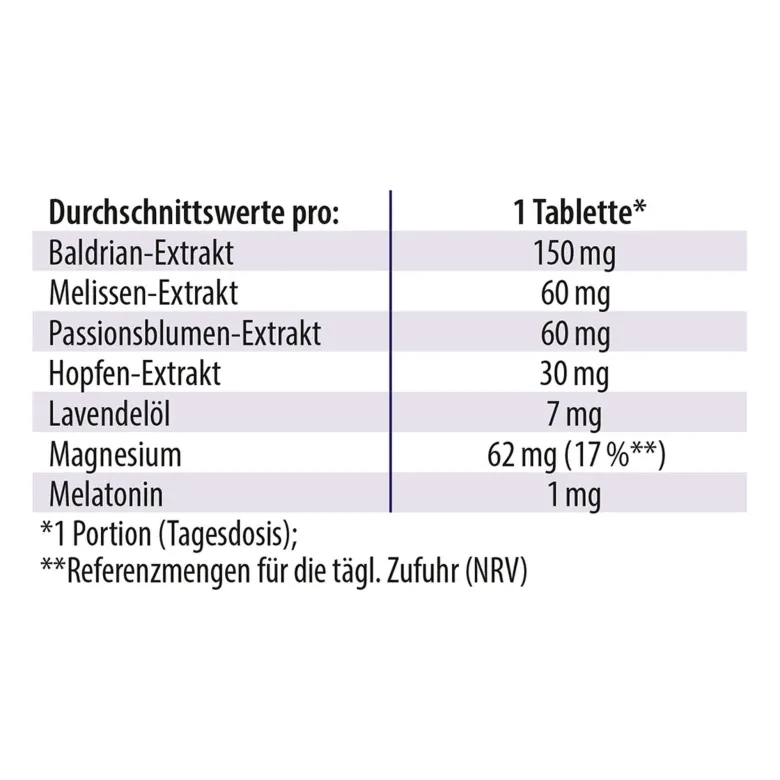 Dr. Jacob's Schlaf schön Melatonin Melisse Baldrian Hopfen, 90 St