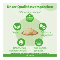 Dr. Jacob's SteviaBase Zuckerersatz Erythrit Xylit Stevia, 400 g