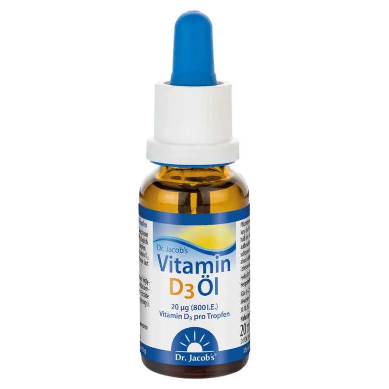 Dr. Jacob's Vitamin D3 Öl 640 Tropfen 800 IE D3 vegetarisch, 20 ml