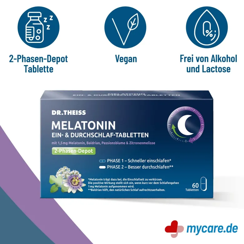 Dr. Theiss Melatonin Ein- & Durchschlaf-Tabletten, 60 St