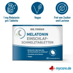 Dr. Theiss Melatonin Einschlaf-Schmelztabletten, 30 St