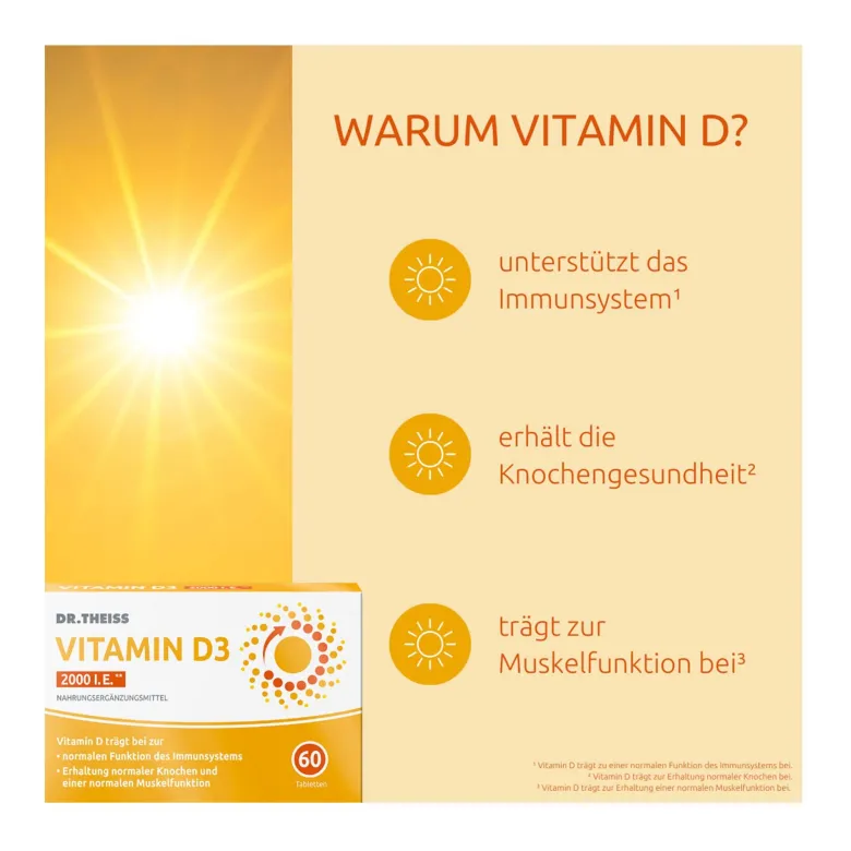 Dr. Theiss Vitamin D3 Tabletten, 60 St