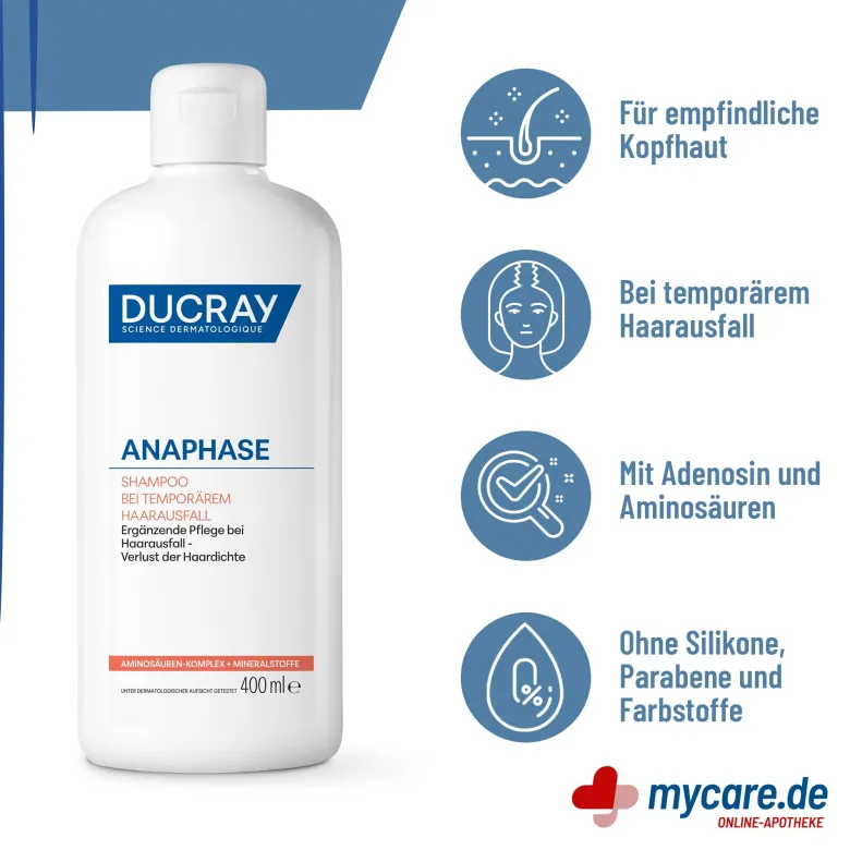 Ducray Anaphase Shampoo bei temporärem Haarausfall, 400 ml