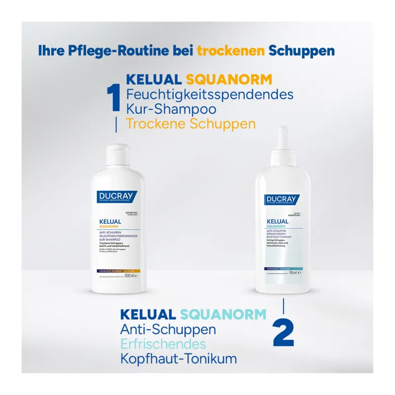 Ducray Kelual Squanorm Shampoo Trockene Schuppen, 200 ml