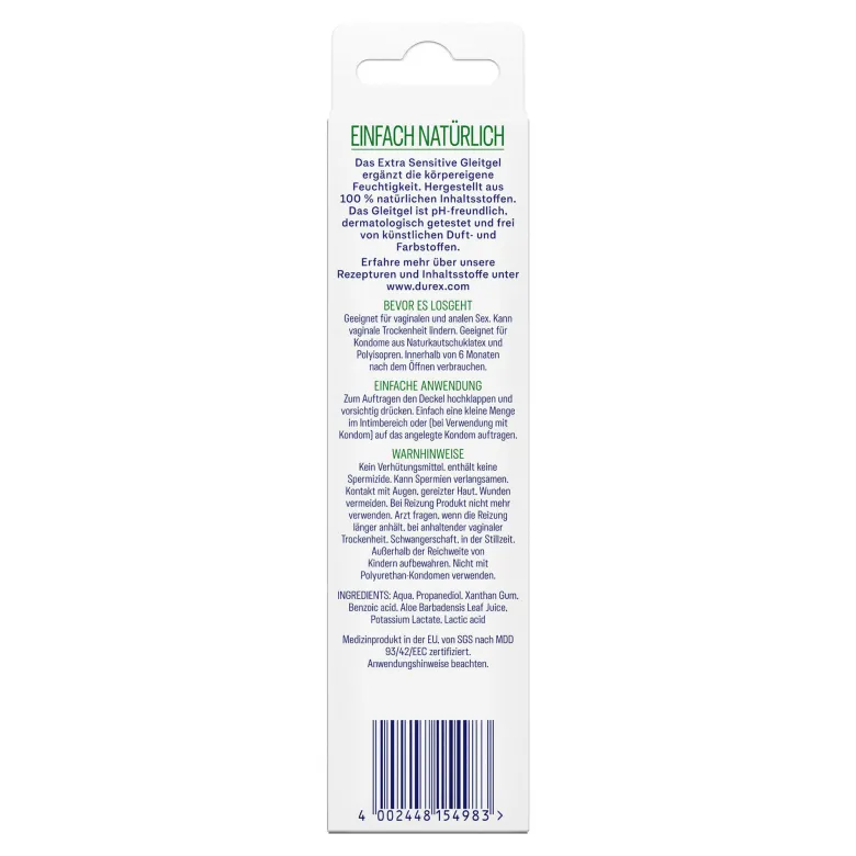 Durex naturals Gleitgel Extra Sensitive, 100 ml