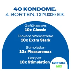 Durex Surprise me Mix Kondome, 40 St