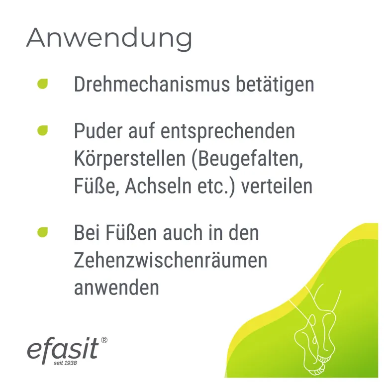 Efasit Fuß & Körper Puder, 100 g