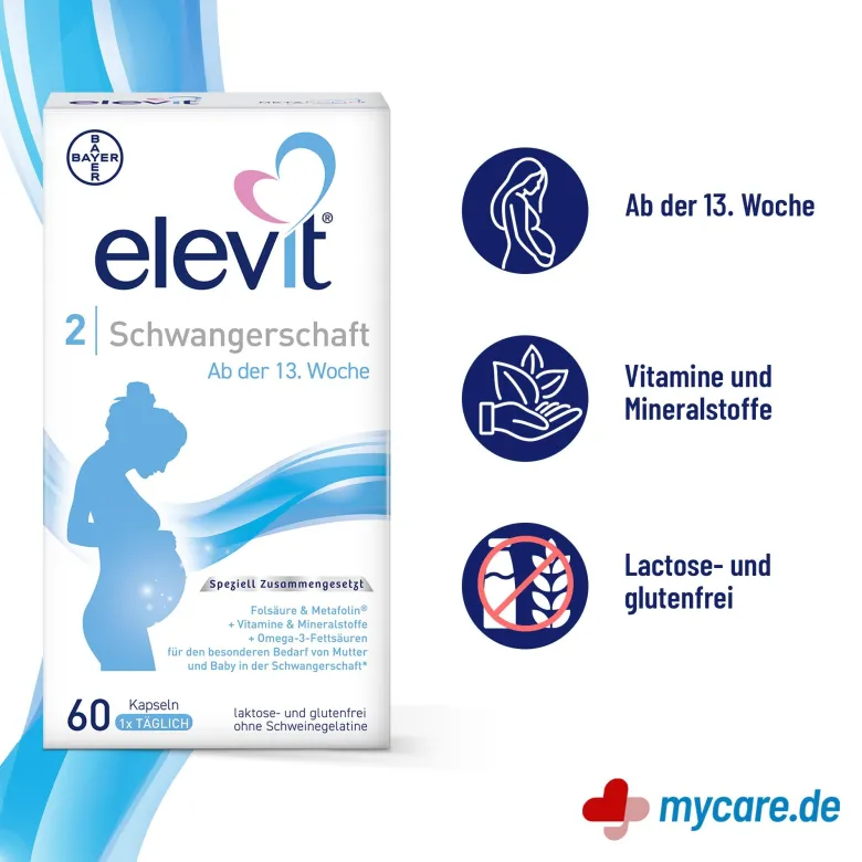 Elevit 2 Schwangerschaft Weichkapseln, 60 St