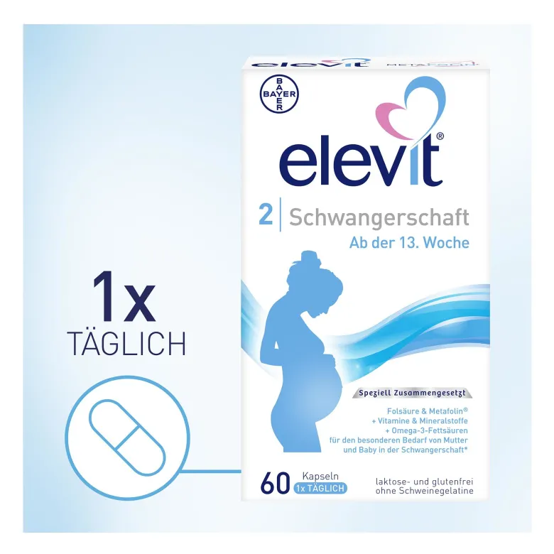 Elevit 2 Schwangerschaft Weichkapseln, 60 St