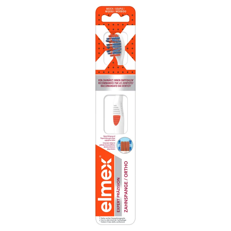 Elmex Expert Präzision Zahnspange Zahnbürste sanft, 1 St