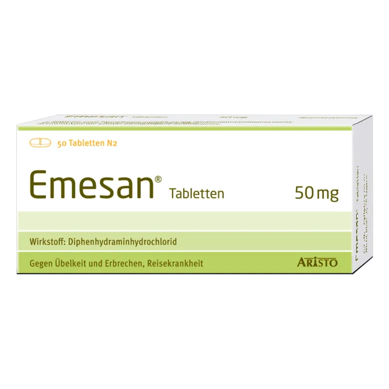 Emesan Tabletten Diphenhydramin-HCl, 50 St
