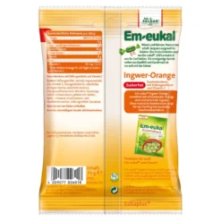 Em-eukal Bonbons Ingwer-Orange zuckerfrei, 75 g