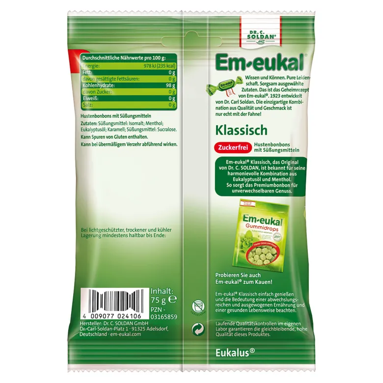 Em-eukal Klassisch zuckerfrei, 75 g