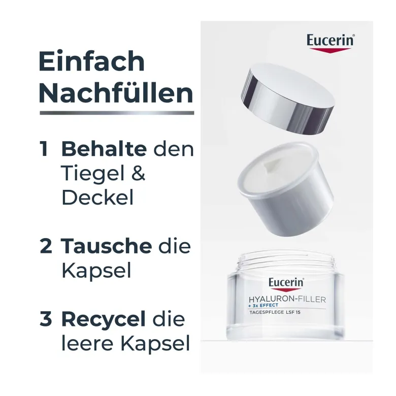 Eucerin Anti-Age Hyaluron-Filler Tagespflege Nachfüllkapsel, 50 ml