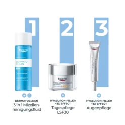 Eucerin DermatoCLEAN Hyaluron Mizellen-Reinigungsfluid 3in1, 400 ml