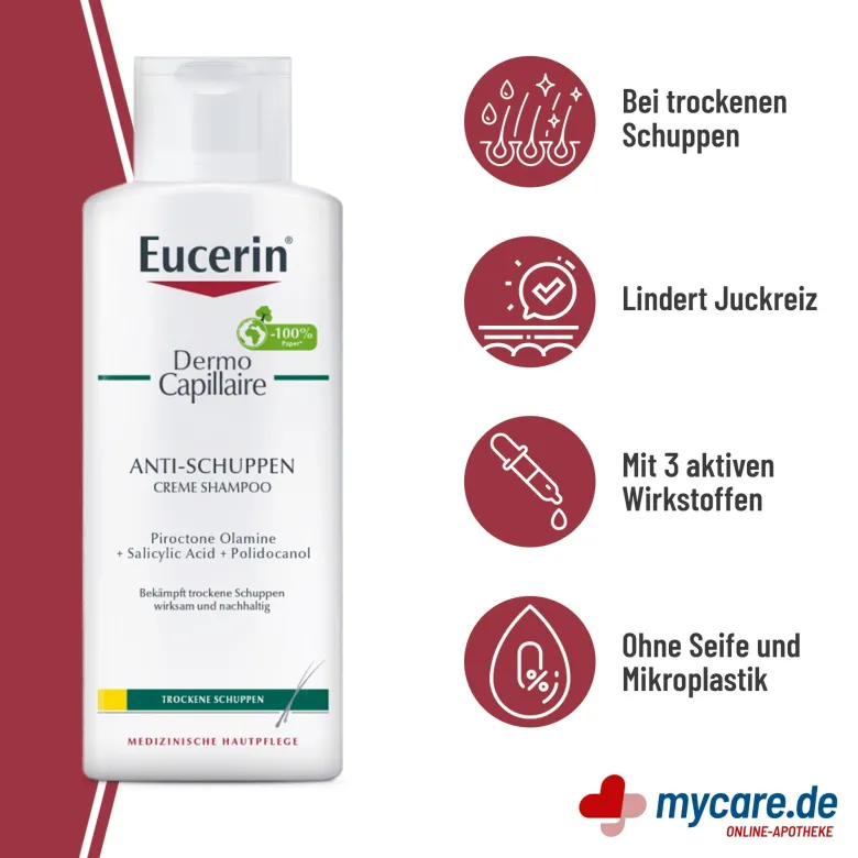 Eucerin DermoCapillaire Anti-Schuppen Creme Shampoo, 250 ml
