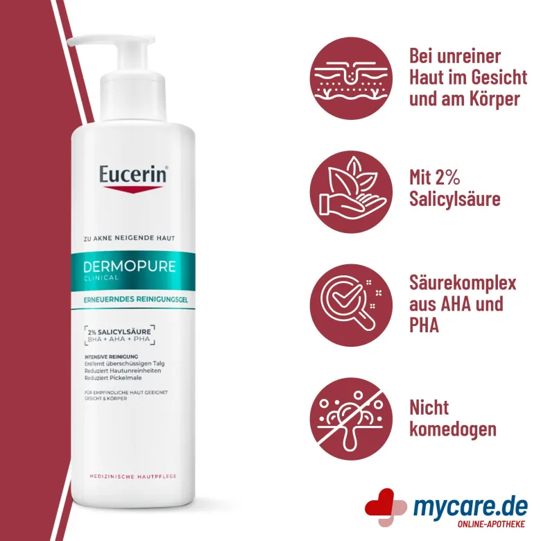 Eucerin DermoPure Clinical Erneuerndes Reinigungsgel, 400 ml