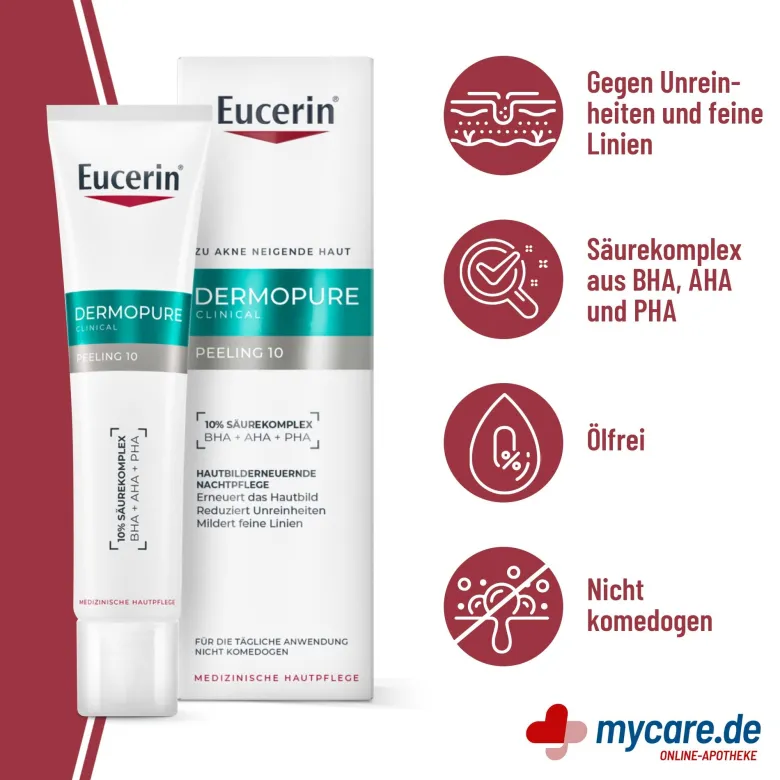 Eucerin DermoPure Clinical Peeling 10 Nachtpflege, 40 ml