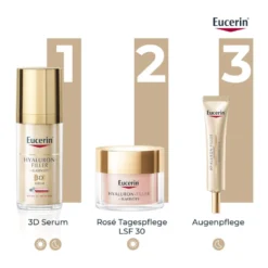 Eucerin Hyaluron-Filler + Elasticity Rose Tagescreme LSF30, 50 ml