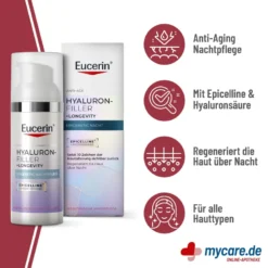Eucerin Hyaluron-Filler+Longevity Epigenetic Nachtpflege, 50 ml