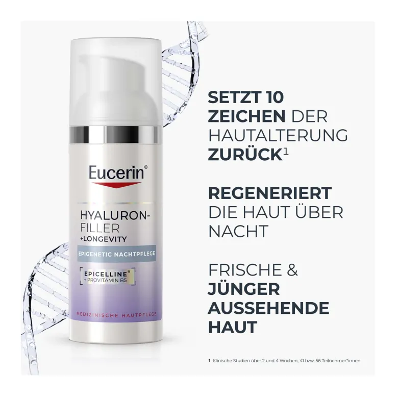 Eucerin Hyaluron-Filler+Longevity Epigenetic Nachtpflege, 50 ml